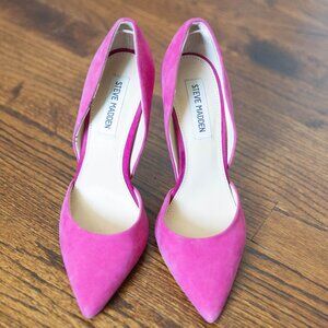 Steve Madden Heels Suede Pink Fuchsia Size 8 8M